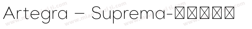 Artegra – Suprema字体转换